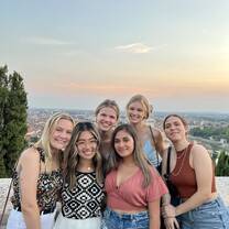 Some USAC friends and I watching the sun set in one of our favorite spots in Verona.