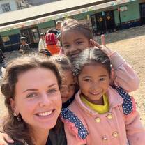 With the lovely kids at my volunteer placement