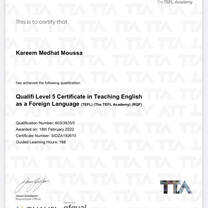 Tefl certificate 
