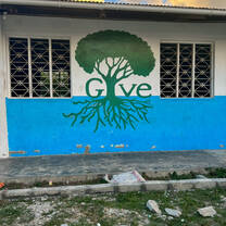 This is a photo of the GIVE school which we taught English at and worked on with construction. 