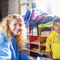 at the kindergarten