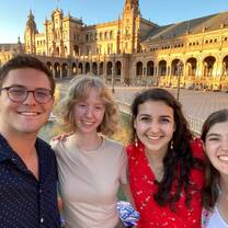 With some friends at the Plaza de España!