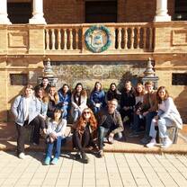 A class photo with our professor Angel!