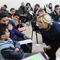 Teaching the children of the center