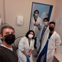 Selfie with Dr. Alejandro La Greca, who taught us about mesenchymal stem cell research.