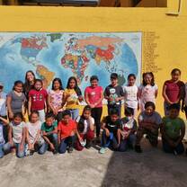 Me and the kids at Ventanas Abiertas