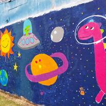 A wall mural at an Orphanage - a group project 
