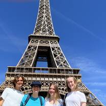 My trip friends and I at the Eiffel Tower :)
