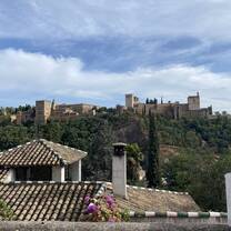 View of Alhambra Palace from the Albaícin neighborhood