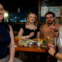 Out for dinner with wonderful friends