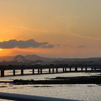 sunset view from bike ride