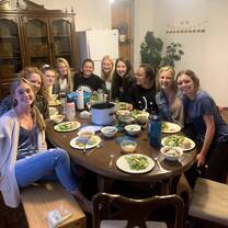 Once a week house dinners with the girls in my apartment!