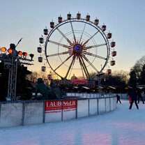Ice skating rink in Winter Xmas Market
