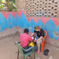 1 on 1 tutoring with a student.