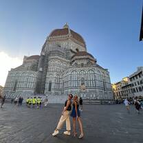 My roomate and I in front of the Duomo on our first day