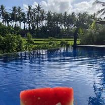 Snack time in the villa