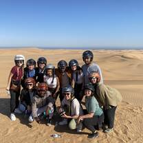 ATVing through the sand dunes of Namibia