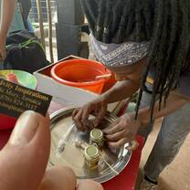 Creating the sample honey jars and putting logos and stickers on!