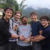 Jegez and the boys at lake toba 