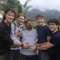 Jegez and the boys at lake toba 