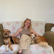 Me with the cutest dogs Rambo and Georgina