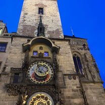 Nighttime view of the Old Town Astronomical Clock - a must see in Prague!
