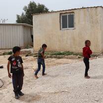 Visiting a refugee camp 