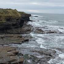 The cliffs behind our house