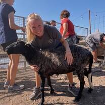 We helped wrangle and vaccinate their goats and Sheep 