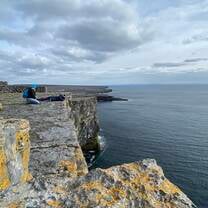 Looking over the cliffs on the Aran Islands!