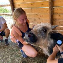 We learned about the physical therapy options for farm animals with injuries 