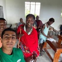 With students in the classroom