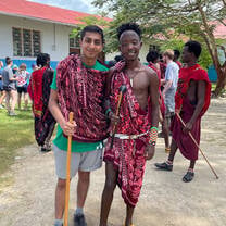 With one of my students