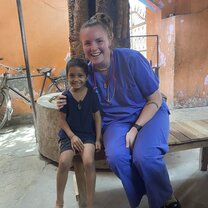 me and one of the kids that came almost daily to the clinic to hang out
