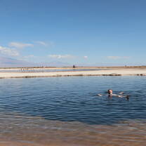 Floating in the Salt Lakes in San Pedro