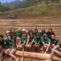 This was right after volunteering and debarking trees. You would think it would be hard and terrible. But even when we volunteered the projects still helped in so many ways. We got so much anger and frustration out on these trees that it definitely helped me heal. 