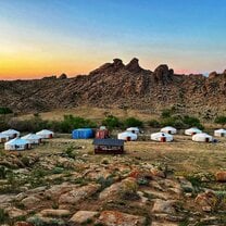 our camp at ikh nart nature reserve