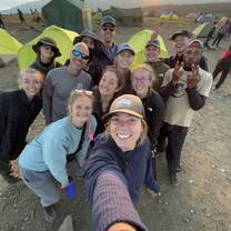 The Group 3 crew on kili with the best lead guide Jon!
