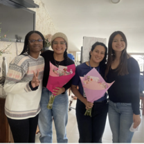 Gifting our program coordinators flowers on our last day