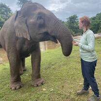 One of my favorite parts was spending time with elephants in the jungle!