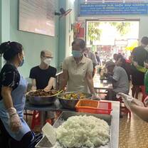 serving food