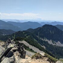Beautiful view atop Silver Peak Mountain 