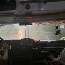 Rainy Day on The Chicken Bus