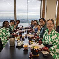 Having dinner at a Ryokan with CIEE