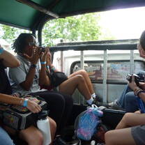 Excitement on our “safari bus”