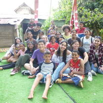 Bonding with the community children!