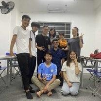With students from my intermediate class! 