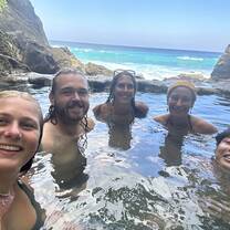 Exploring the island 