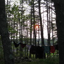 At Seguinland I fell in love with clotheslines at sunset, surprisingly enough.