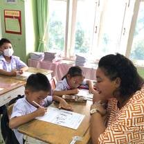 Helping my grade 1 students 